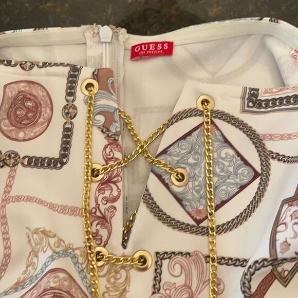*OOH LA LA* GUESS XL French Chic Chain Print Dress - Picture 2 of 11